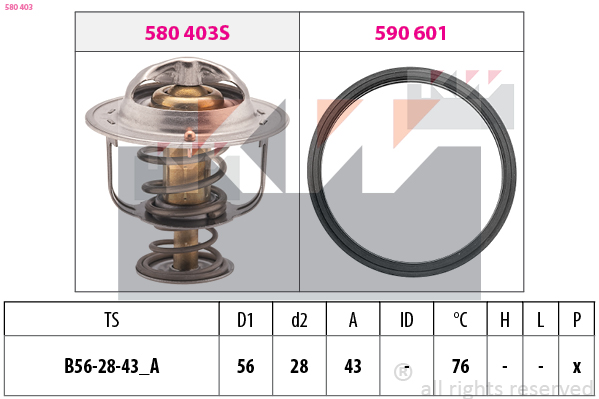 Slika KW - 580 403 - Termostat, rashladna tečnost (Hlađenje)